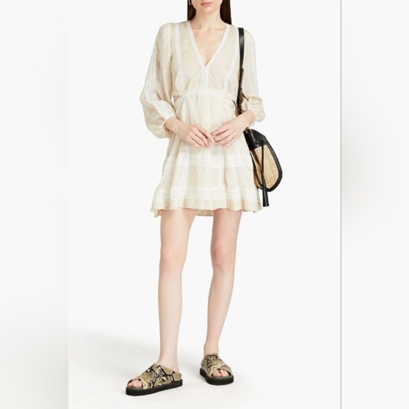 Sandro Alaya Cutout Seersucker Mini Dress Sz S - Picture 1 of 16